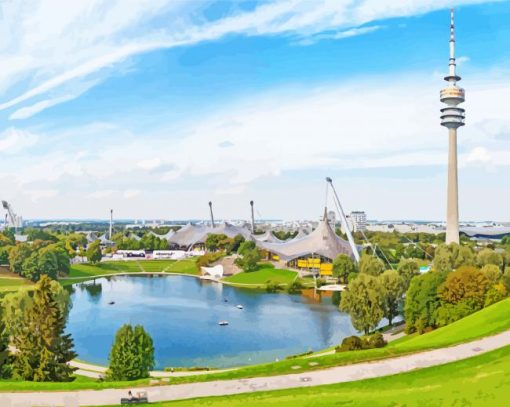 Olympiapark Marienplatz Diamond Paintings