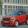 Orange Smart Fortwo Diamond Paintings