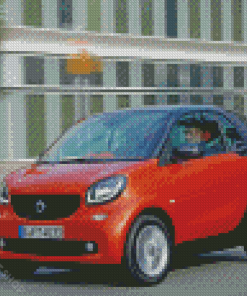 Orange Smart Fortwo Diamond Paintings