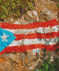 Puerto Rico Flag Diamond Paintings