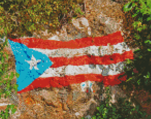 Puerto Rico Flag Diamond Paintings