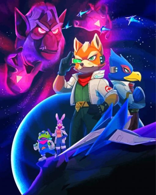 Star Fox Action Game Diamond Paintings