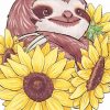 Sunflowers And Sloth Art Diamond Paintings