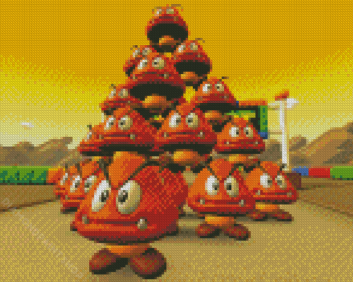 The Goombas Mario Diamond Paintings