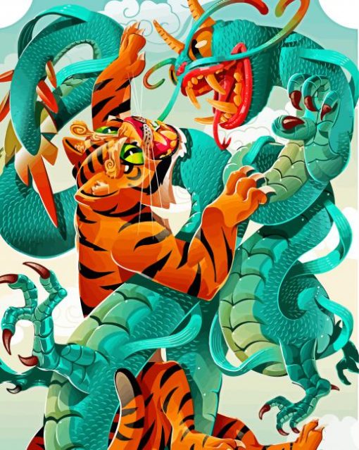 Tiger And Dragon Diamond Paintings