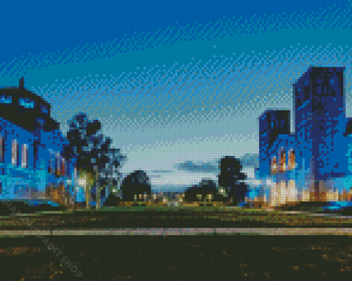 UCLA At Night Diamond Paintings