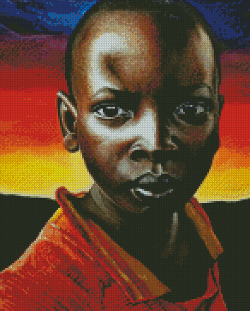 Aesthetic African Child Diamond Paintings