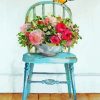 Aesthetic Flowers On Chair Diamond Paintings