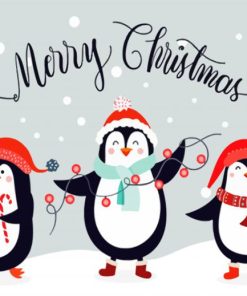 Aesthetic Penguin Christmas Diamond Paintings