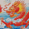 Aesthetic Red Chinese Dragon Diamond Paintings