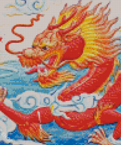 Aesthetic Red Chinese Dragon Diamond Paintings