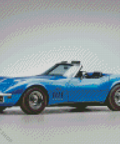 Blue Chevrolet 69 Corvette Diamond Paintings