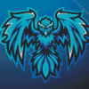 Blue Phoenix Mascot Logo Diamond Paintings