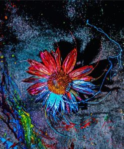 Colorful Flower Splatter Diamond Paintings