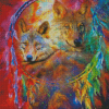 Galaxy Wolf Dream Catcher Diamond Paintings