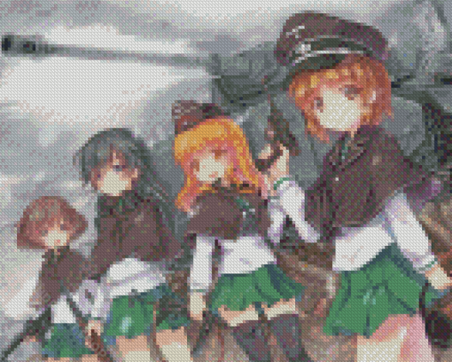 Girls Und Panzer Anime Diamond Paintings