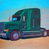 Green 18 Wheeler Art Diamond Paintings