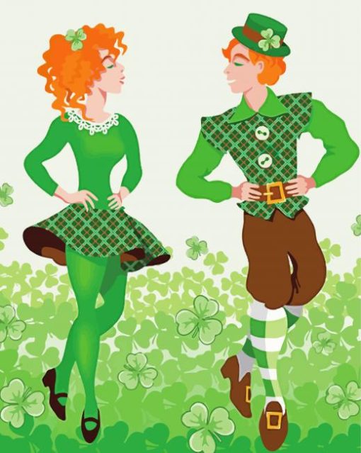 Leprechaun Irish Dancers Diamond Paintings