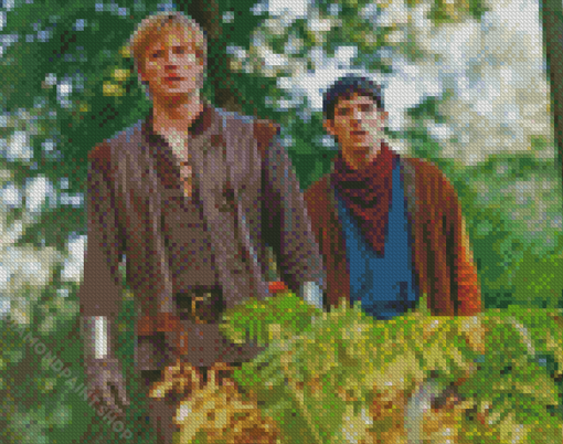 Merlin And Arthur Characters Diamond Painting