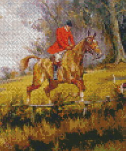 Vintage Hunting Scene Diamond Paintings