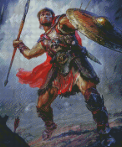 Warrior Javelin Diamond Paintings