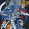 80s Cartoon Silver Hawk Diamond Paintings