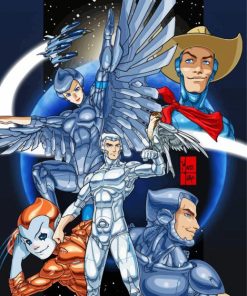 80s Cartoon Silver Hawk Diamond Paintings