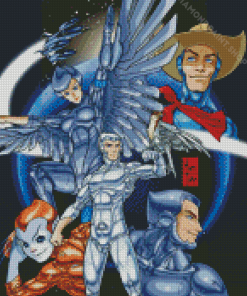 80s Cartoon Silver Hawk Diamond Paintings