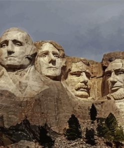 Aesthetic North Dakota Mount Rushmore Diamond Paintings