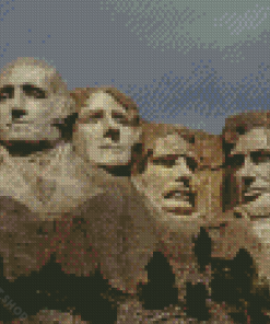 Aesthetic North Dakota Mount Rushmore Diamond Paintings