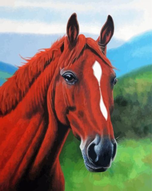 Brown Horse Head Diamond Paintings