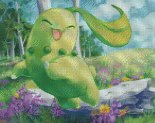 Chikorita Pokemon Art Diamond Paintings