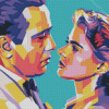 Ingrid Bergman And Humphrey Bogart Pop Art Diamond Paintings