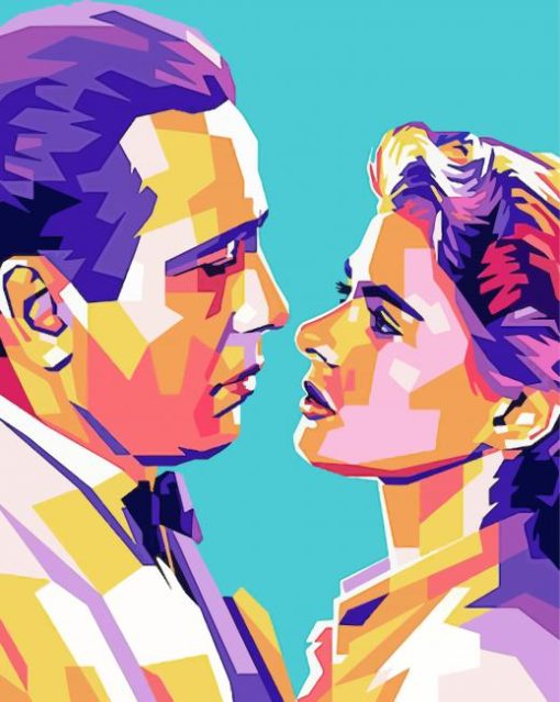 Ingrid Bergman And Humphrey Bogart Pop Art Diamond Paintings