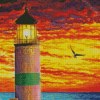 Lighthouse Eagle Sunset Diamond Paintings