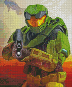 Master Chief The Halo Diamond Paintings