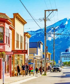 Skagway City In Alaska Diamond Paintings