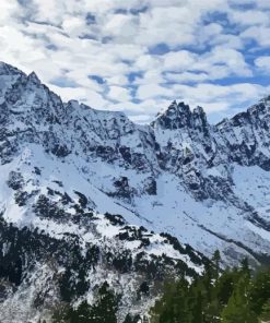 Snowy Mountains In North Cascades National Park Diamond Paintings