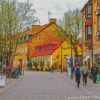 View Of A Street In Central Lund Sweden Diamond Paintings