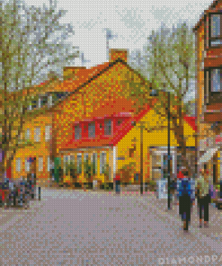 View Of A Street In Central Lund Sweden Diamond Paintings