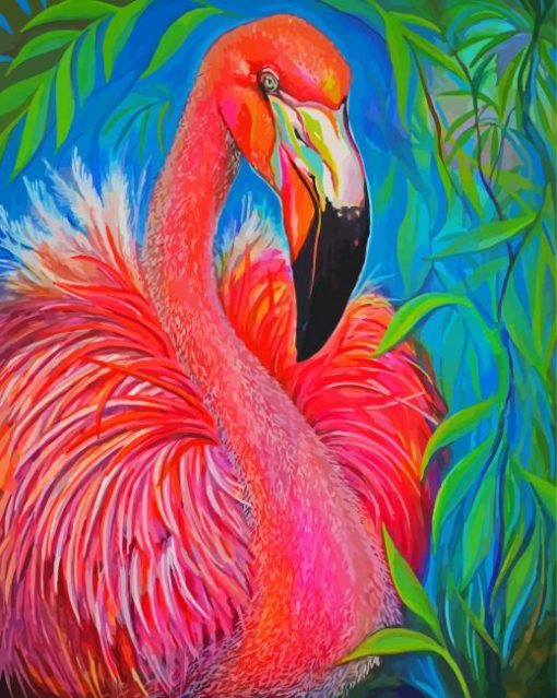 Aesthetic Abstract Flamingo Diamond Paintings