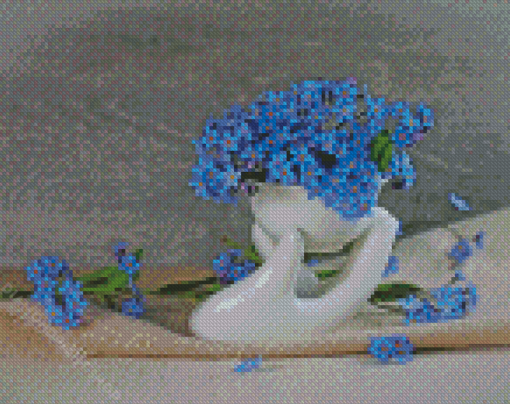 Aesthetic Forget Me Nots Flowers Diamond Paintings