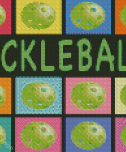 Aesthetic Pickleball Illustration Diamond Paintings