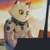 Astronaut Cat And Piano Diamond Paintings