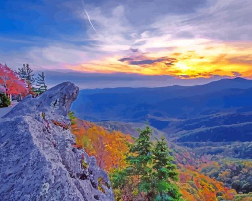 Blowing Rock Landscape Diamond Paintings