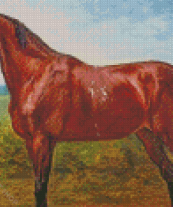 Brown Vintage Horse Diamond Paintings