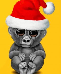 Christmas Baby Gorilla Diamond Paintings