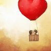 Cute Romantic Hot Air Balloon Diamond Paintings