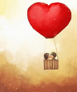 Cute Romantic Hot Air Balloon Diamond Paintings