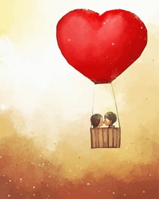 Cute Romantic Hot Air Balloon Diamond Paintings